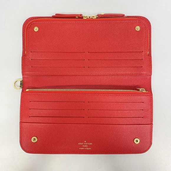 Louis Vuitton Long Wallet Monogram Portefeuille Antholite M60250 Rouge Ladies - Picture 3 of 10